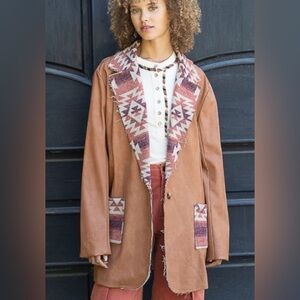 POL Leather
Tribal Trimmed Jacket